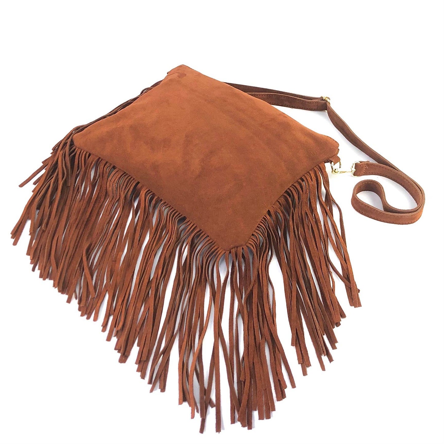 Milano Amour Mioda Maxi Suede Crossbody Bag - Made in Italy