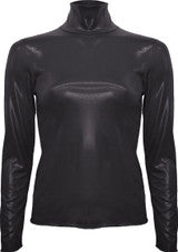 Insight Metallic Mock Neck Top