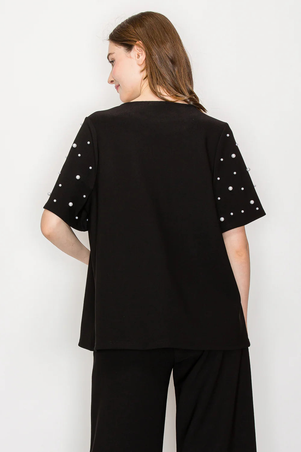 Joh Kenya Knit Top with Pearls