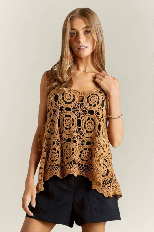 Adora Casual Crochet Tank Top