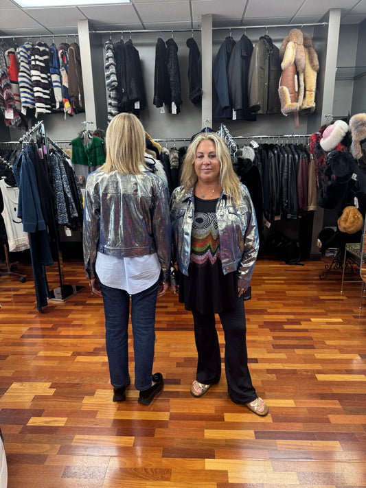 Insight Vegan Liquid Denim Metallic Jacket
