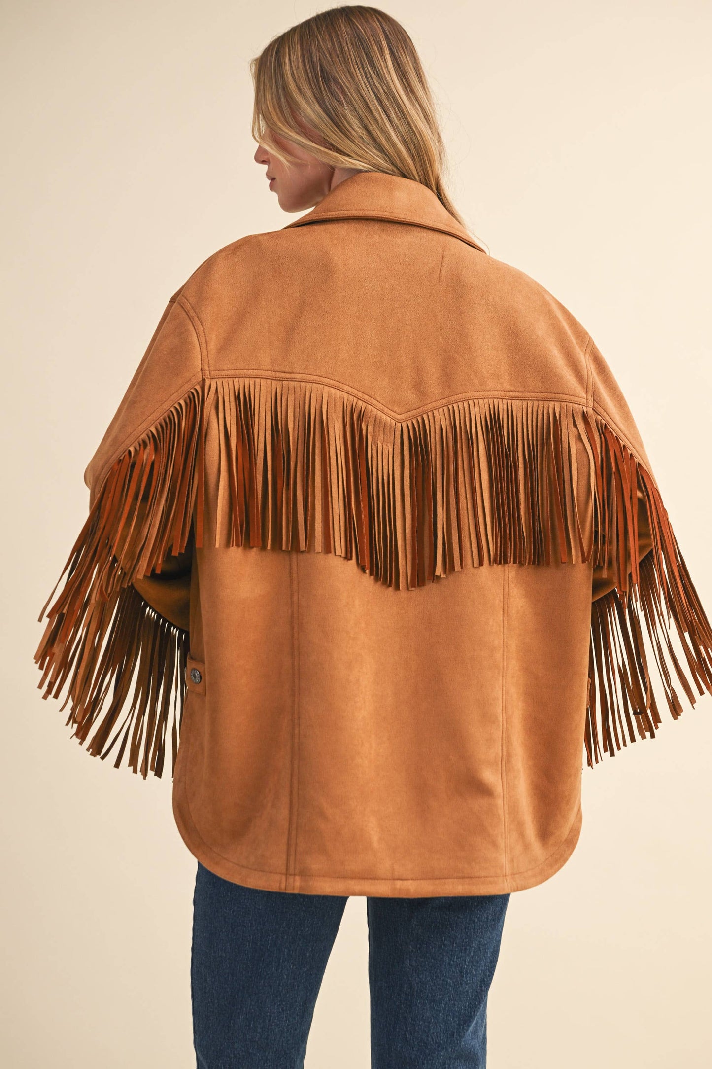 Klesis Suede Fringe Oversided Jacket