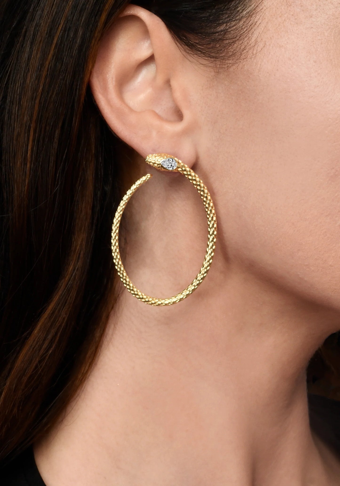 Anabel Aram Serpent Hoop Earrings