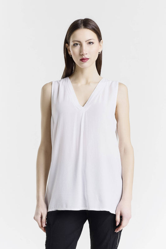 Tina Stephens Martina V-Neck Viscose Tank
