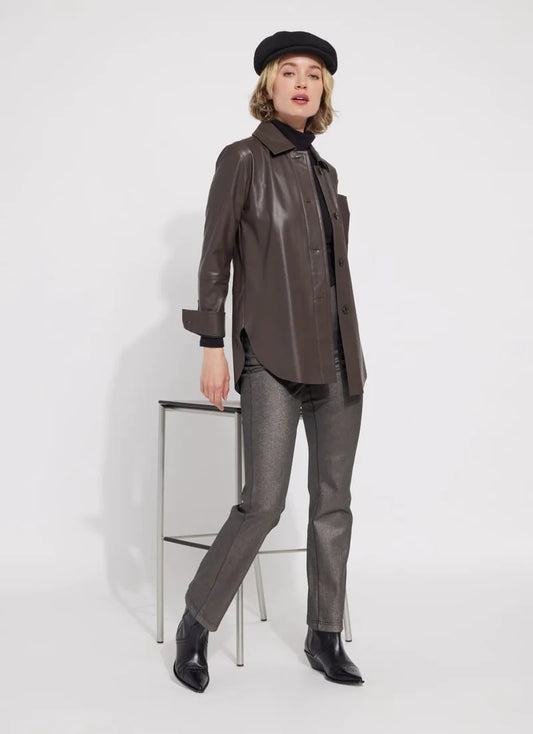 Lyssè Metallic Coated Baby Bootcut