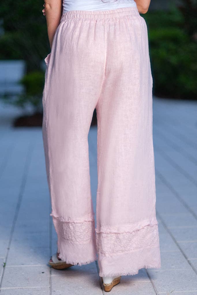 TINA Stephens Arti Linen Embroidered Pant