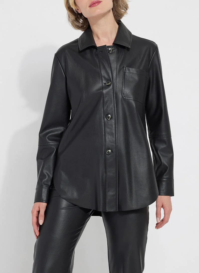 Lyssè Amara Vegan Leather Overshirt