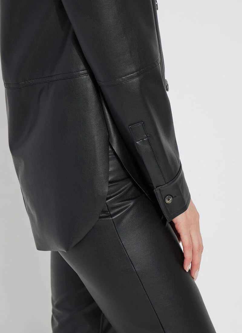 Lyssè Amara Vegan Leather Overshirt