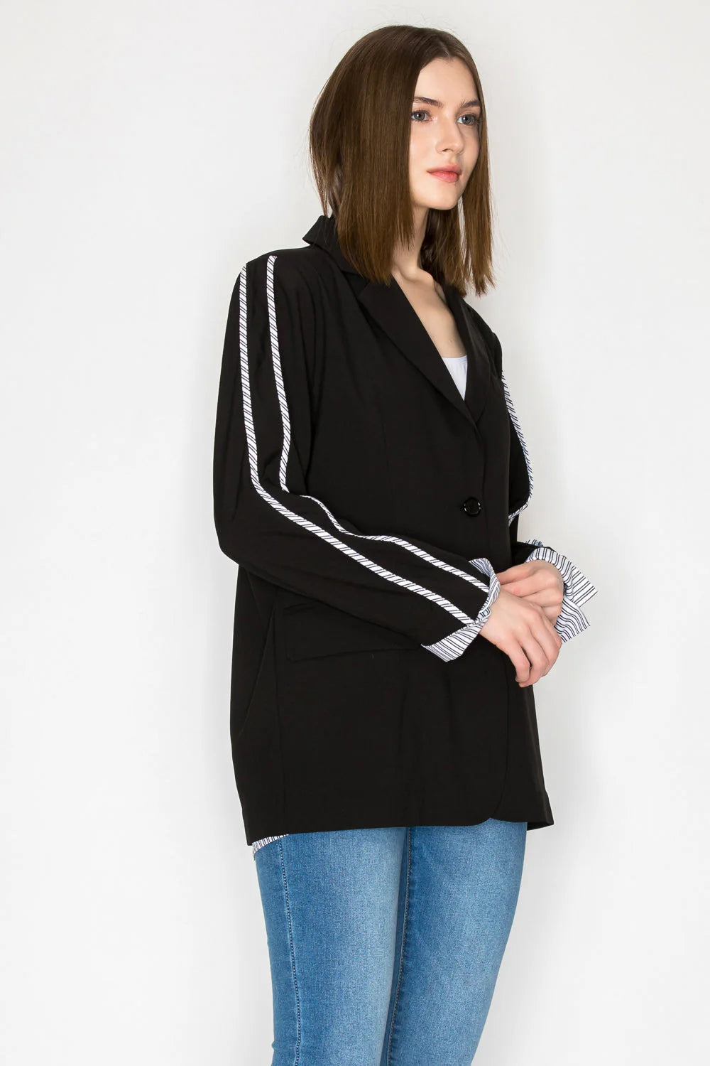 Joh Mary Multi Mix Woven Blazer Jacket