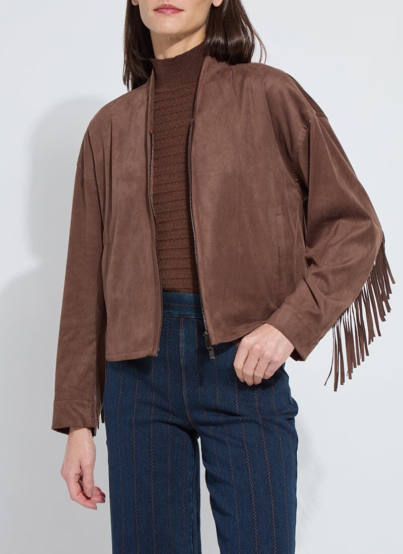 Lyssè Candence Fringe Vegan Suede Jacket