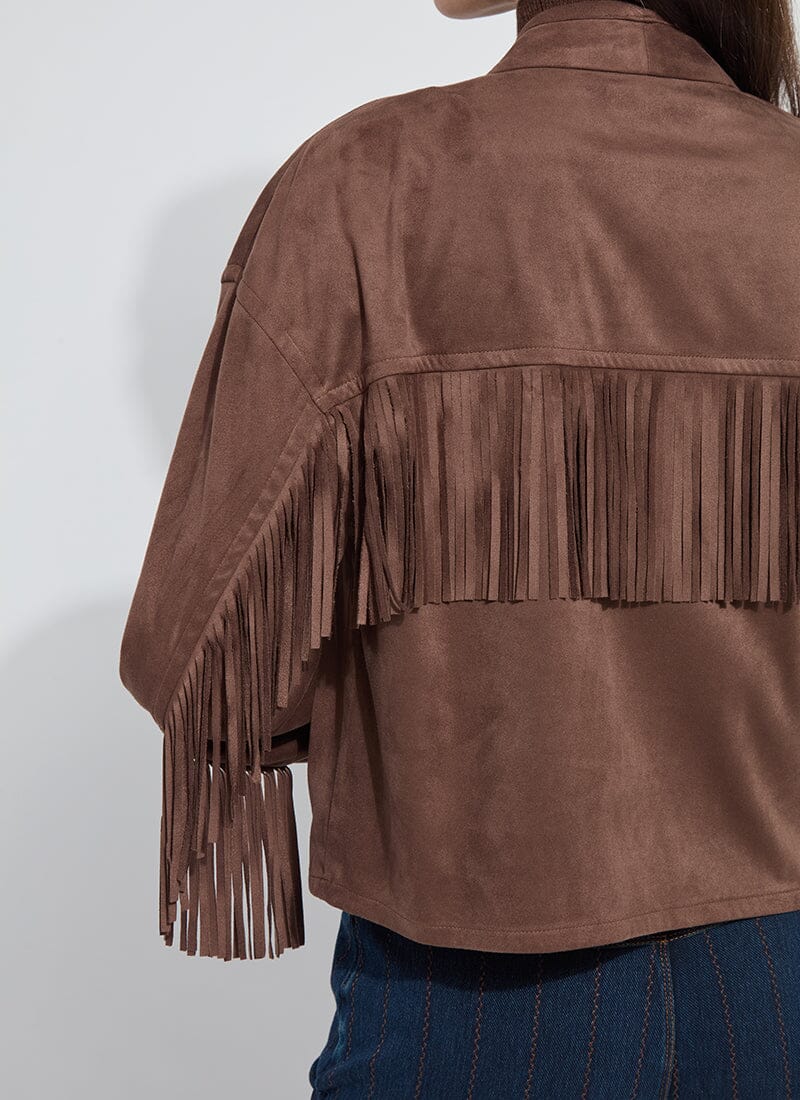 Lyssè Candence Fringe Vegan Suede Jacket