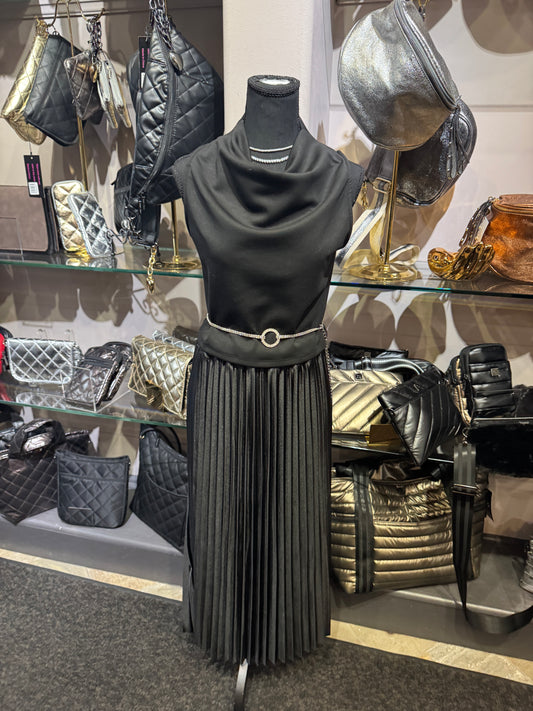 Brand Bazaar Metal Pleat Skirt