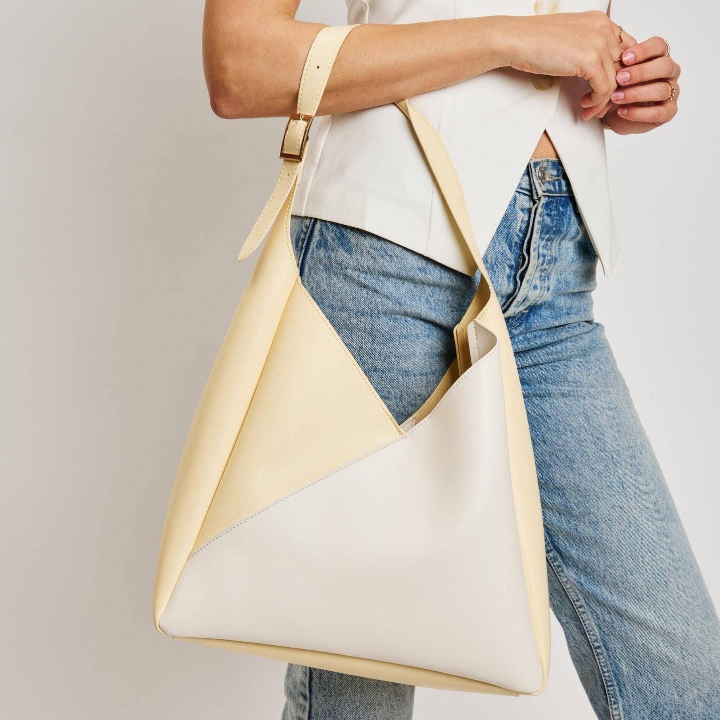 Moda Luxe Black/White Frankie Hobo Handbag
