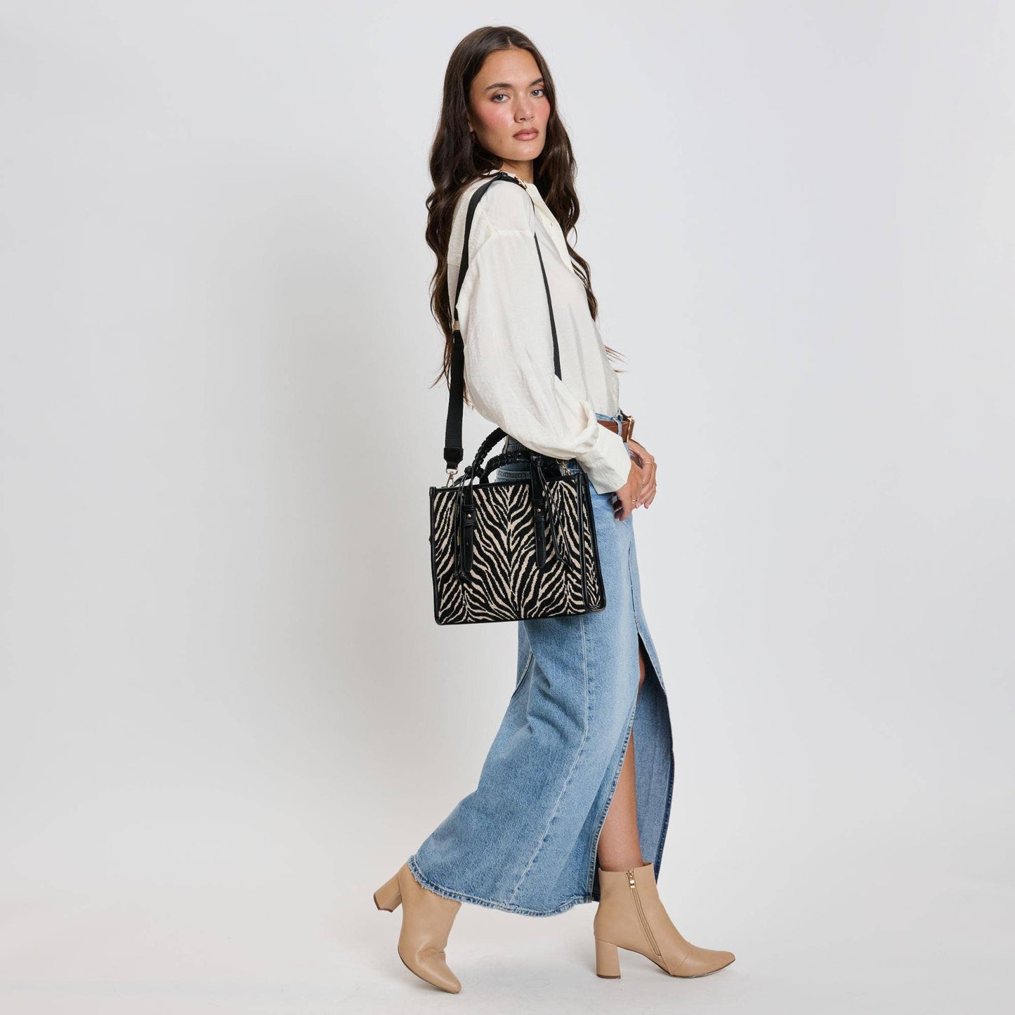Moda Luxe Dinsdale Zebra Print Crossbody