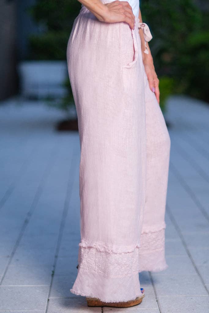 TINA Stephens Arti Linen Embroidered Pant