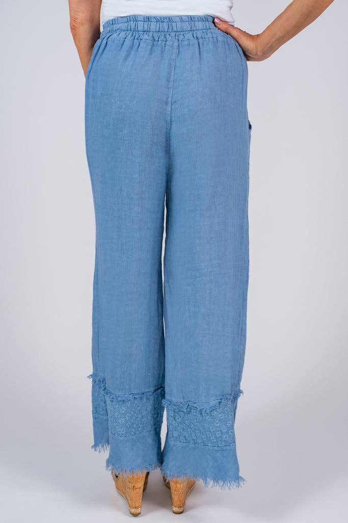 TINA Stephens Arti Linen Embroidered Pant