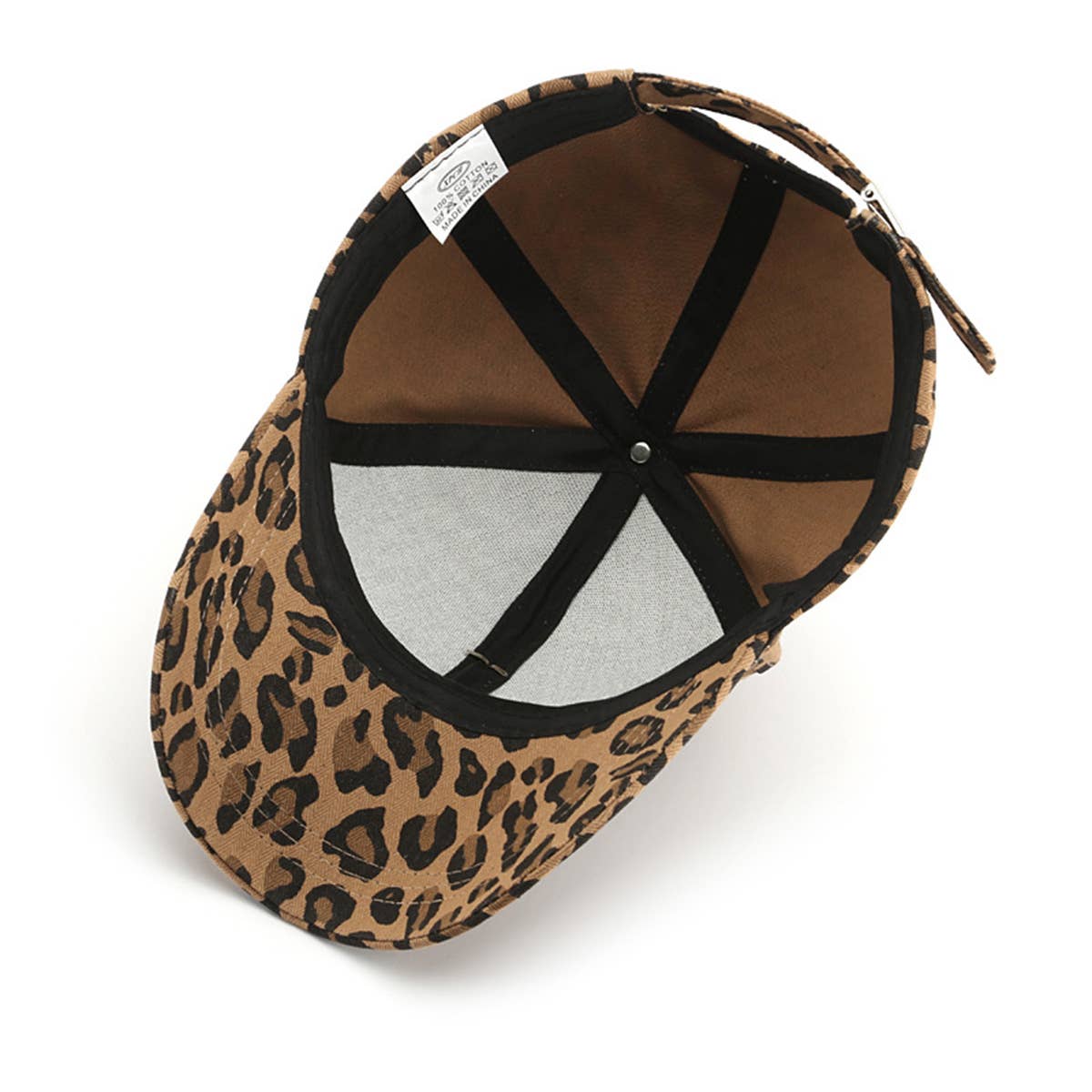 ACCITY Leopard Print Curved Brim Baseball Cap Street