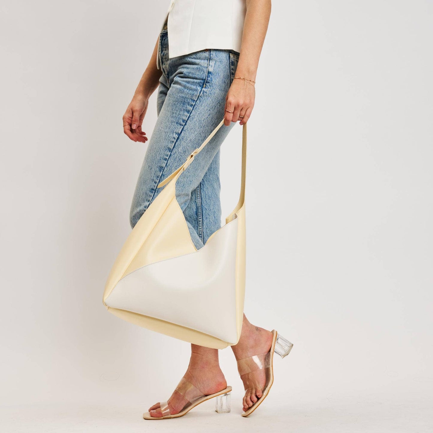 Moda Luxe Black/White Frankie Hobo Handbag