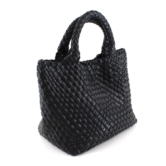Pretty Persuasions Medium Woven Tote Crossbody Bag w/Cosmetic Pouch