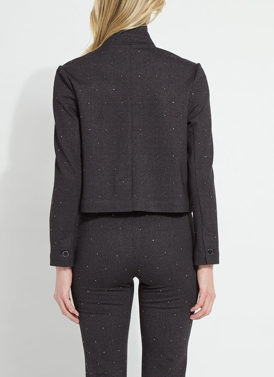Lyssè Caroline Crystal Embellished Crop Blazer