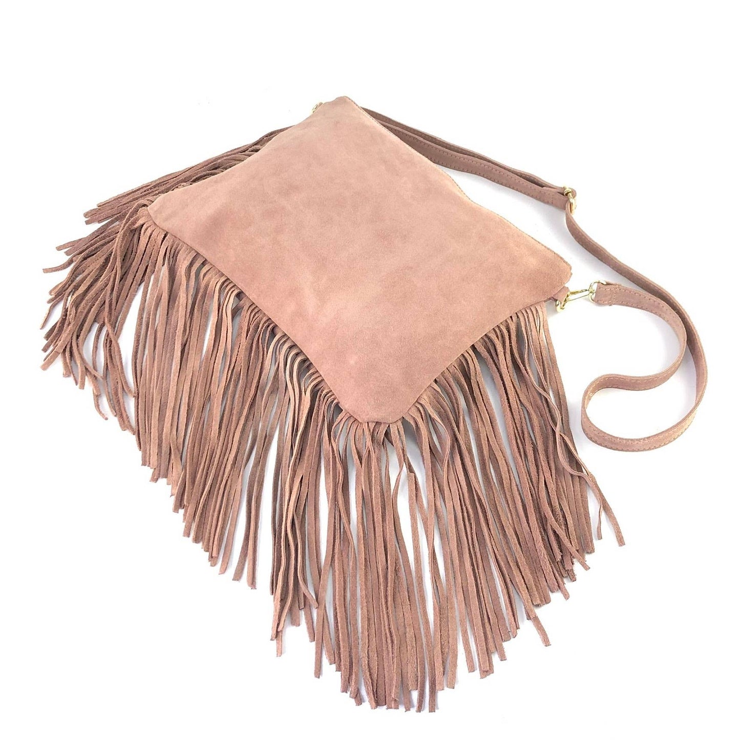 Milano Amour Mioda Maxi Suede Crossbody Bag - Made in Italy