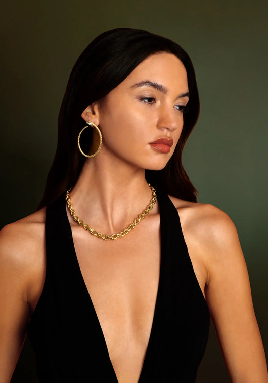 Anabel Aram Serpent Hoop Earrings