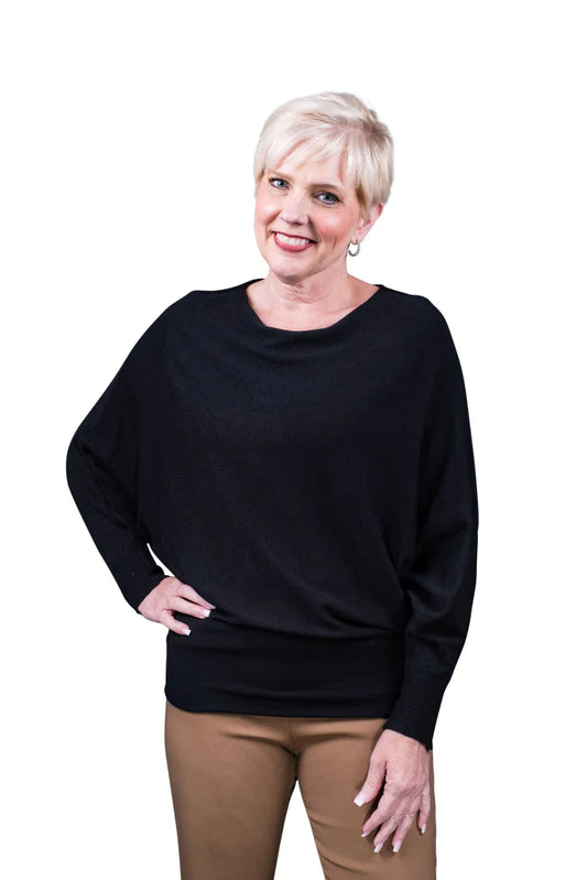 Tina Stephens Made in Italy Mylah Batwing Sweater One Size