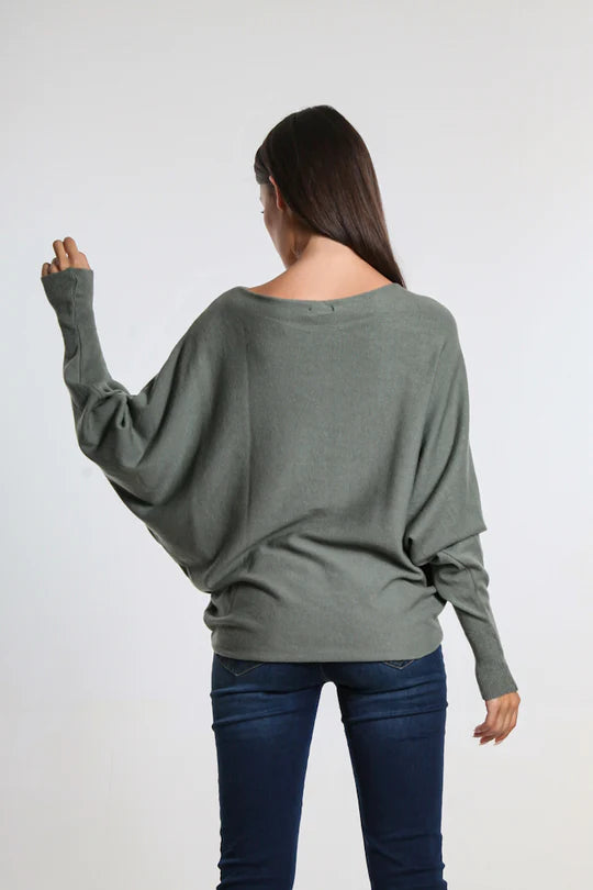 Tina Stephens Made in Italy Mylah Batwing Sweater One Size