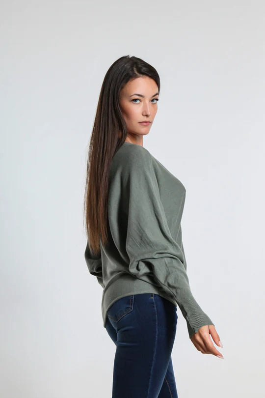 Tina Stephens Made in Italy Mylah Batwing Sweater One Size