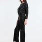 Tina Stephens Made in Italy Black Jada Sequin Pant Bottoms One Size