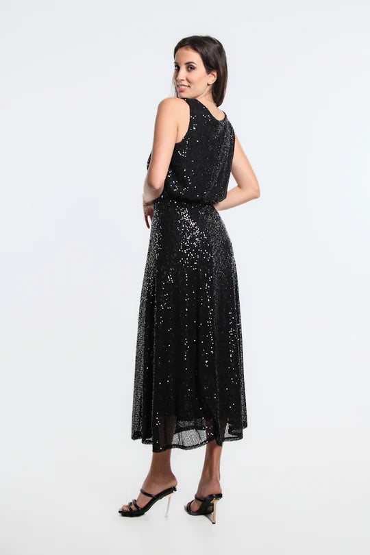 Tina Stephens Made in Italy Sheena Sequin Tank One Size