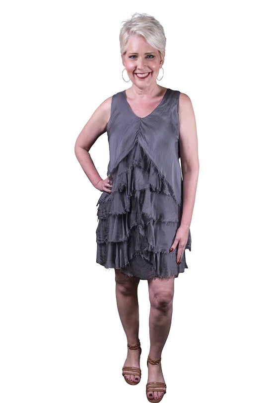 Tina Stephens Francesca Silk Cha Cha Dress