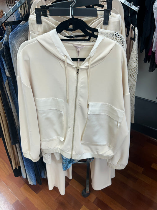 Esqualo Cardigan Modal Hoodie Zip Front Jacket