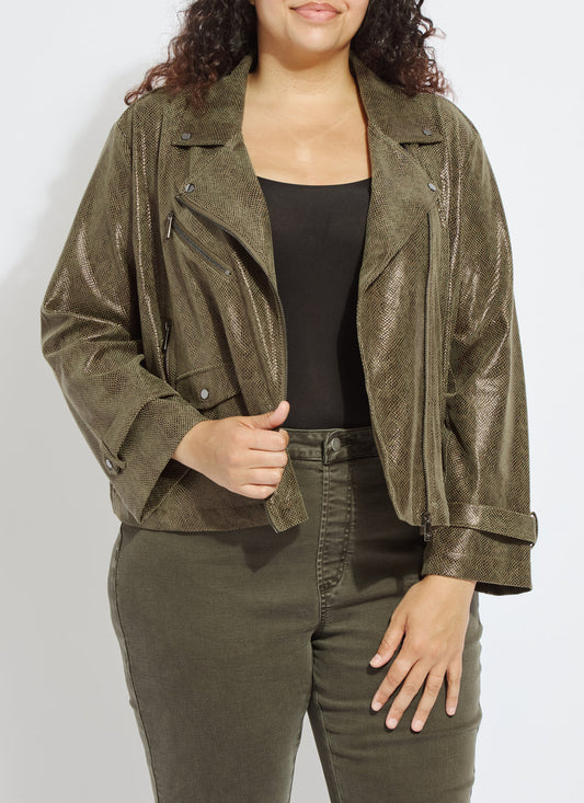 Lyssè Emory Vegan Suede Moto Jacket