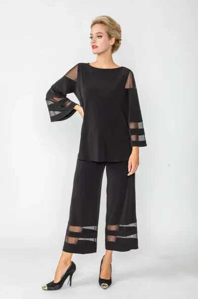 IC Collection Tunic with Mesh Trim and Pockets Top