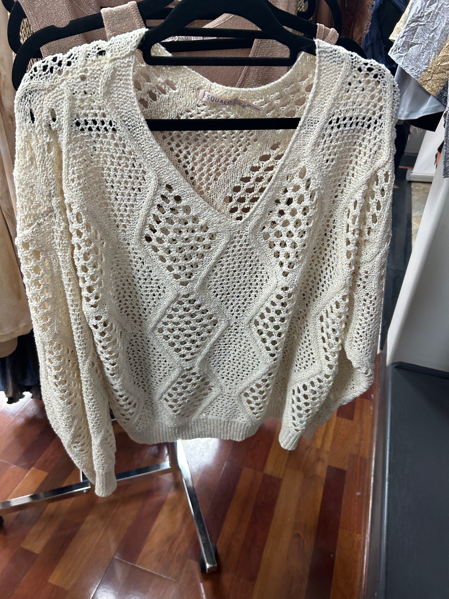 Esqualo Ajour Ivory Sweater