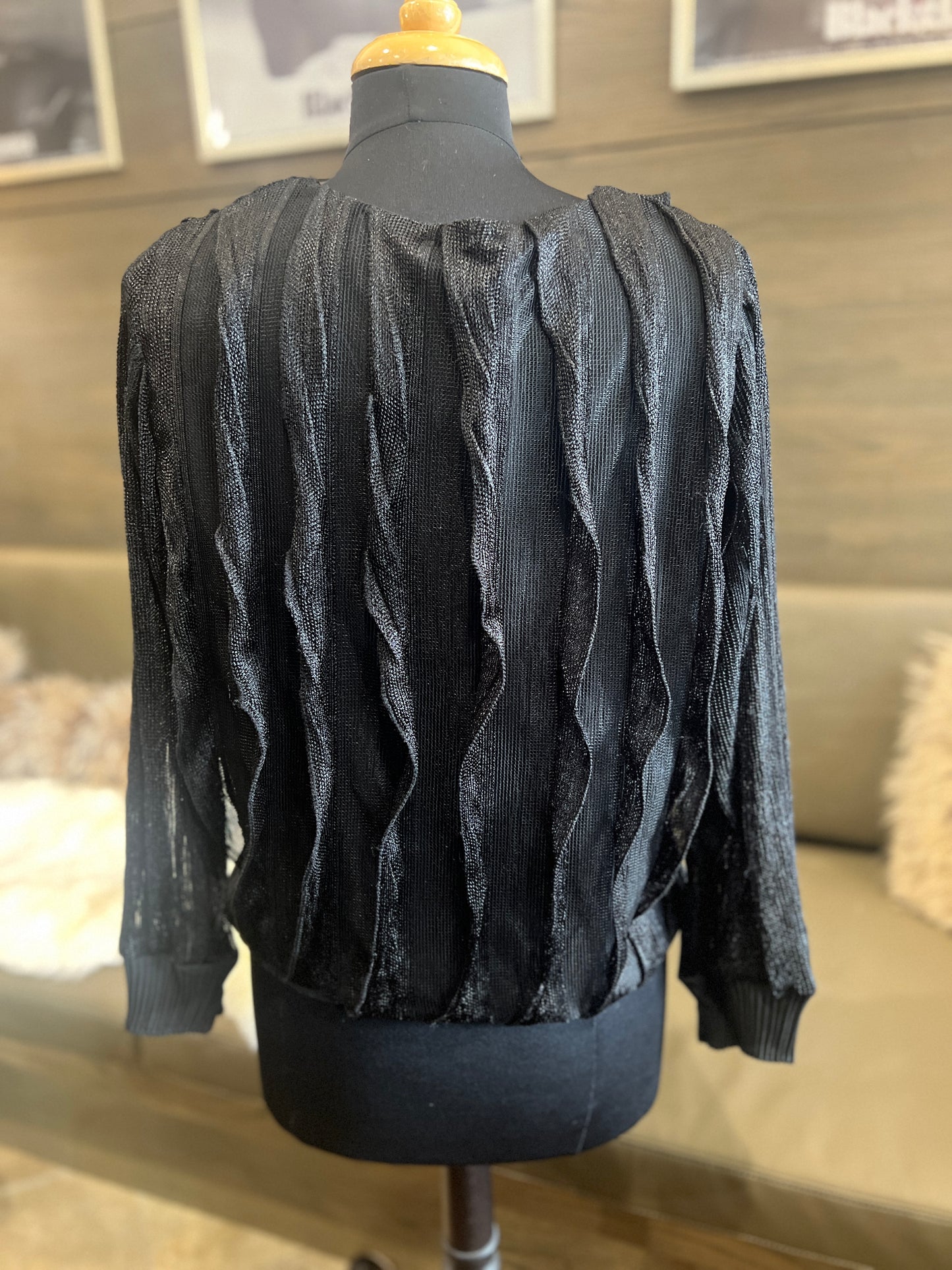 Joh Wynette Woven Ruffled Sweater Top