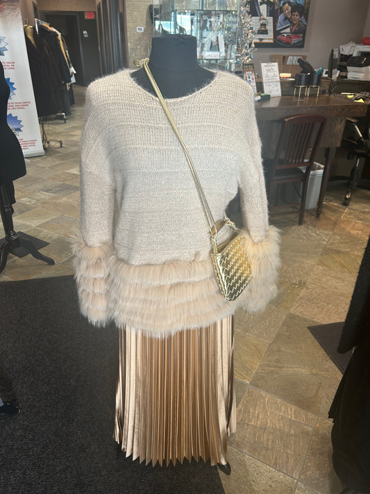 Brand Bazaar Metal Pleat Skirt