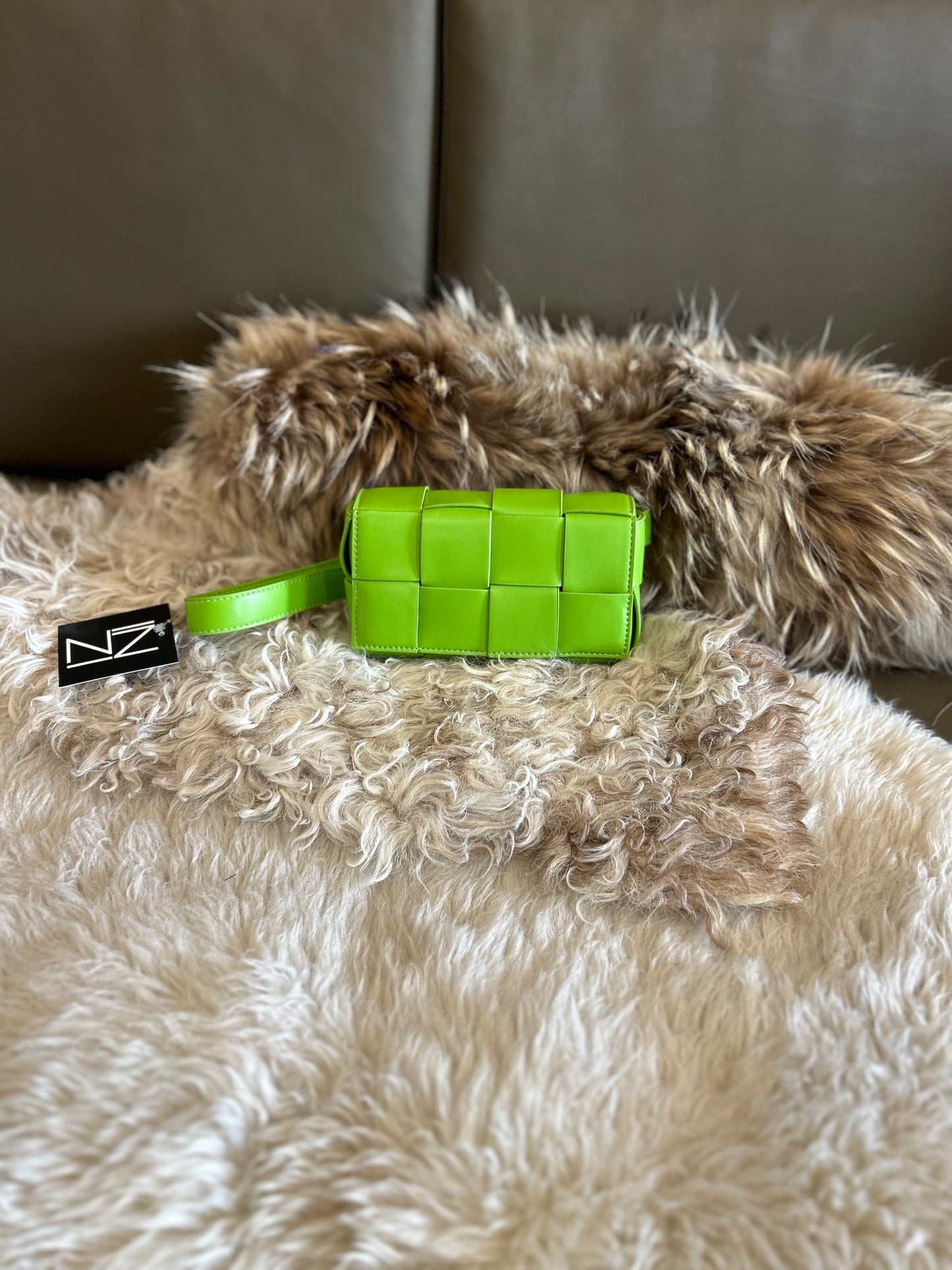 Inzi by High Fashion Woven Belt, Sling and Crossbody Bag