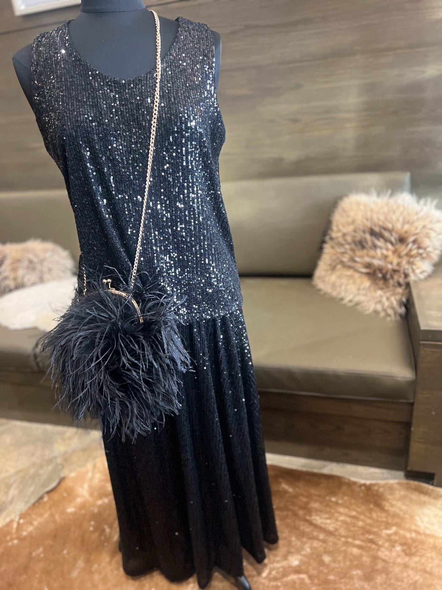 Tina Stephens Made in Italy Sheena Sequin Tank One Size