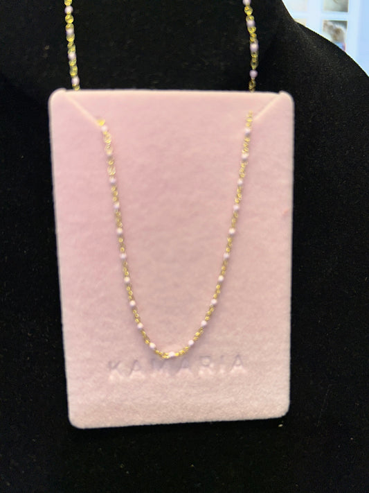 Kamaria Enamel Beaded Chain Necklace