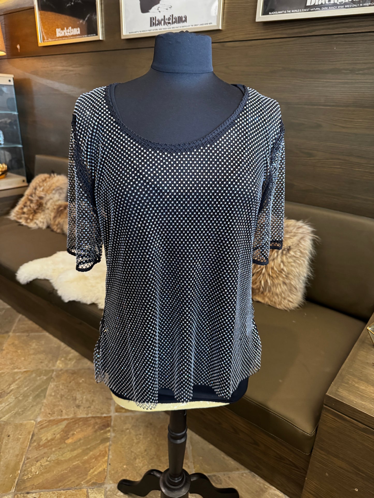 AZI Jeweled Zoey Two Piece Netted Top
