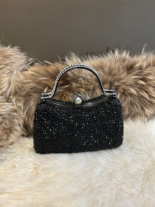 Bijou Stunning Evening Handle Bag with Pearl Closure
