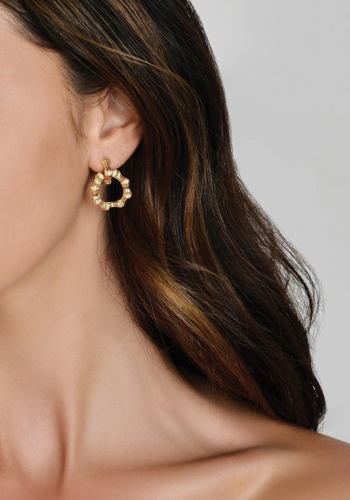 Anabel Aram Bamboo Double Hoop Earrings