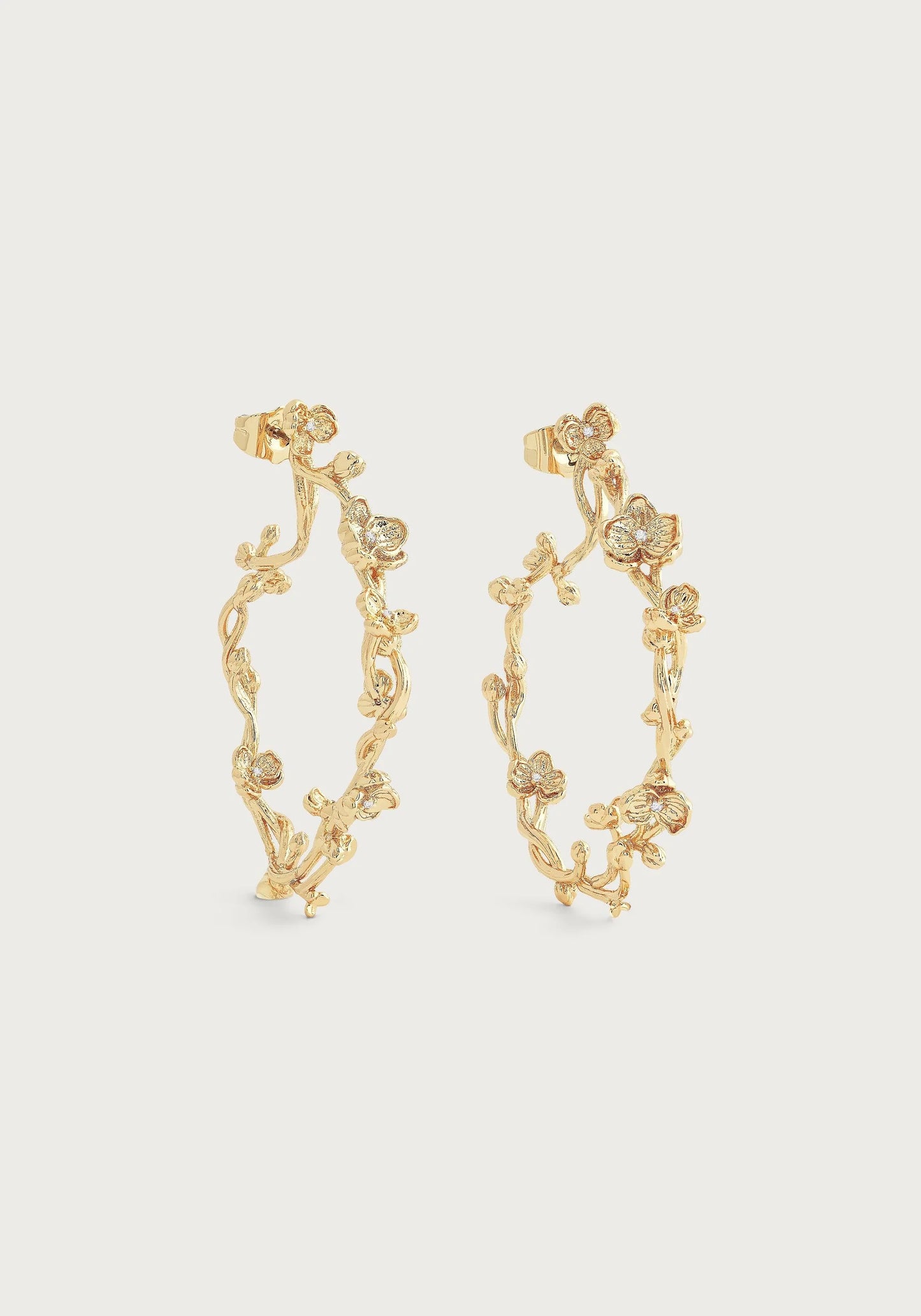 Anabel Aram Orchid Hoop Earrings