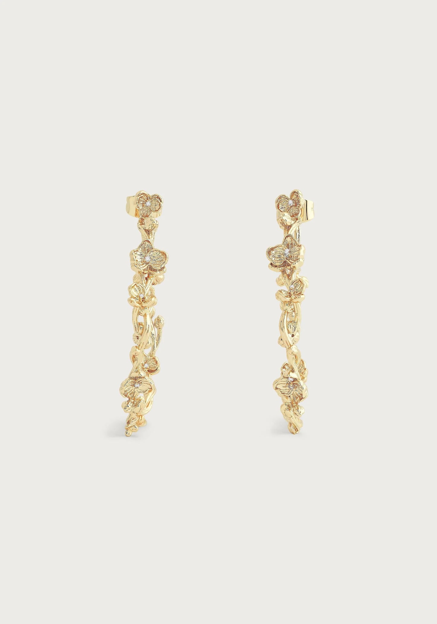 Anabel Aram Orchid Hoop Earrings