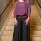 Tina Stephens Made in Italy Eva Silk Side Slit Pant One Size