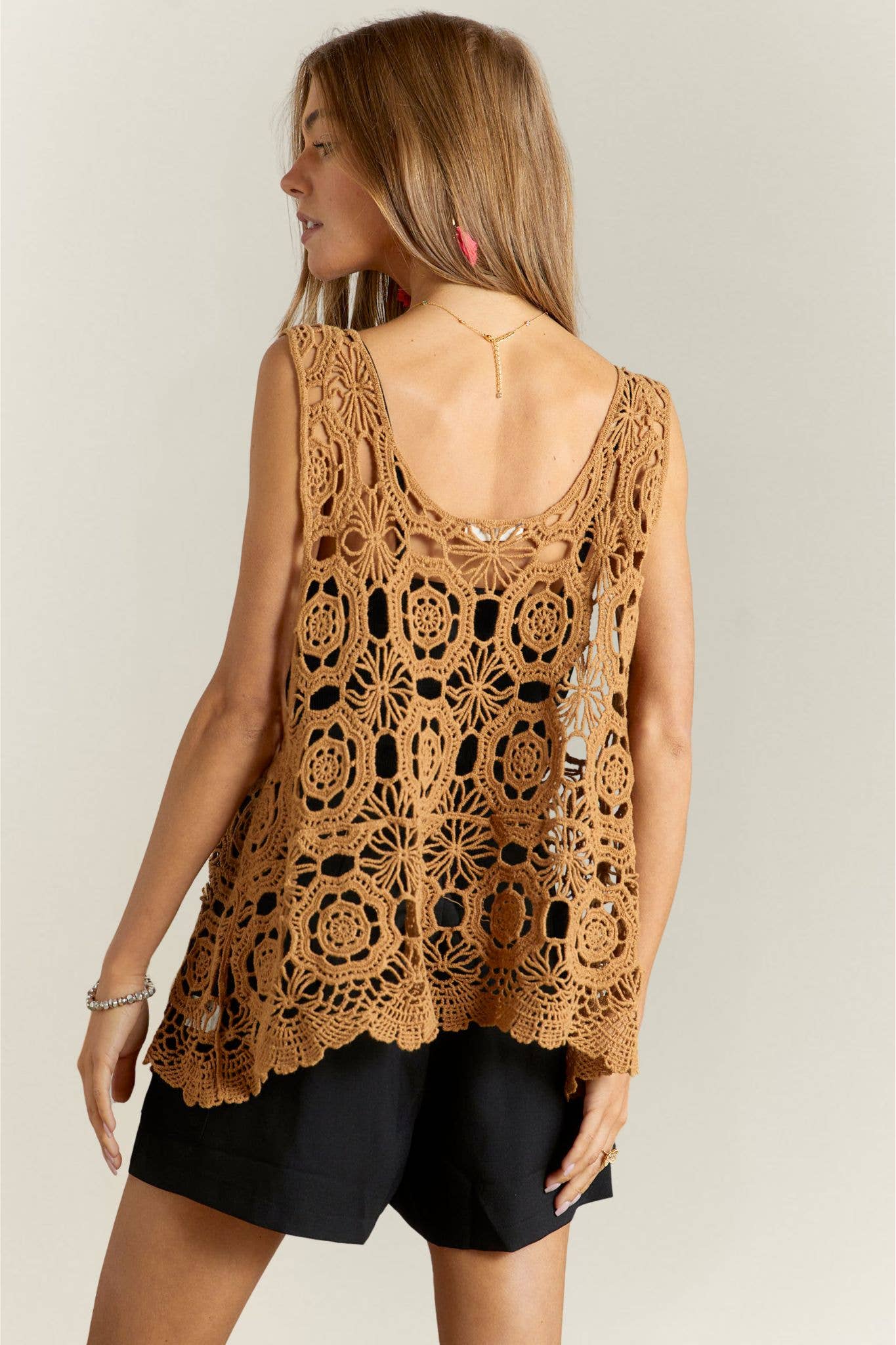 Adora Casual Crochet Tank Top