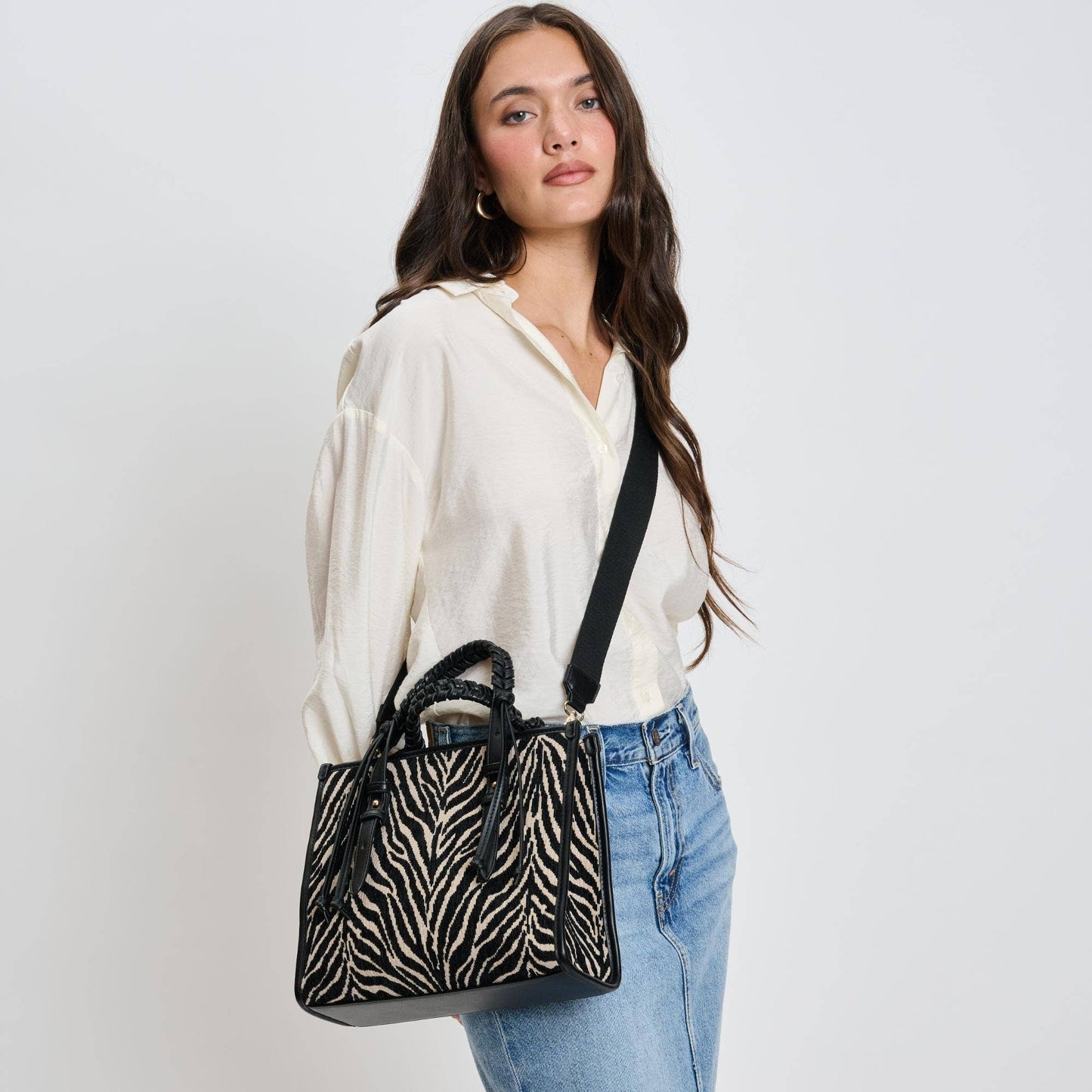 Moda Luxe Dinsdale Zebra Print Crossbody