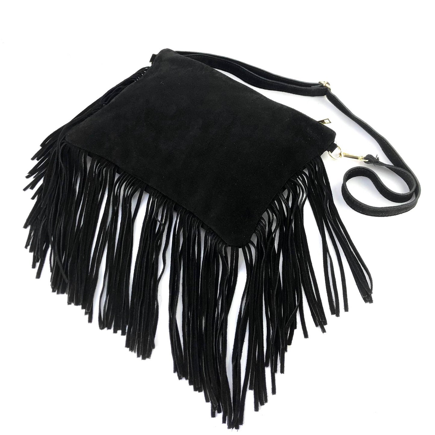 Milano Amour Mioda Maxi Suede Crossbody Bag - Made in Italy